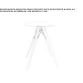 Round dining table made of HPL Fiesse