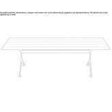 Rectangular aluminum garden table Dolce