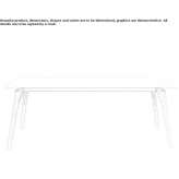 Rectangular garden table made of HPL Fiesse