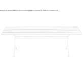 Rectangular garden table made of aluminum and wood Mougon