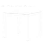 Square table made of HPL Dziuche