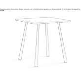 Square aluminum garden table Uthlede