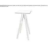 Square high table made of HPL Fiesse