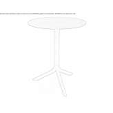 Round garden table Drap
