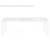 Extendable rectangular ceramic table Abtenau