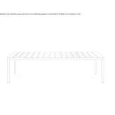 Extendable rectangular aluminum table Sigillo