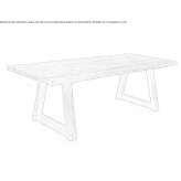 Rectangular wooden garden table Taraco