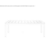 Garden table made of powder-coated aluminum Sigillo