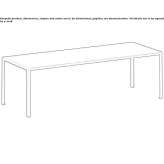 Rectangular garden table made of slab Street