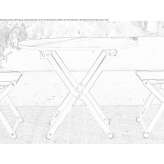 Folding round dining table Bandera