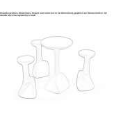 Round high table made of polyethylene Gerzat