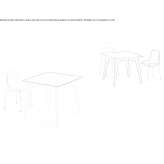 Square table made of HPL Langosco