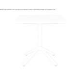 Square table with 4-star base Gerald