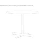 Round steel table Stanford