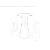 Round high table Paulis