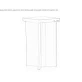High polyethylene table with light Trstenik