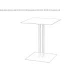 Square steel garden table Suesel