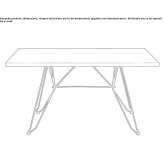 Rectangular steel garden table Ginestra