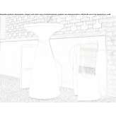 Plastic high table Rosiile
