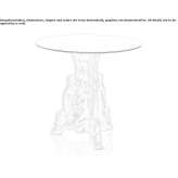 Round garden table made of polyethylene Vrasene
