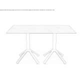 Prostokątny aluminiowy stół do wielokrotnego ustawiania Horsham
