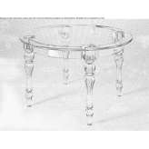 Round methacrylate table Ellikom