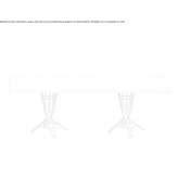 Rectangular steel garden table Raxruha