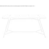Rectangular metal garden table Kozakli