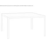 Prostokątny aluminiowy stół ogrodowy Cruces