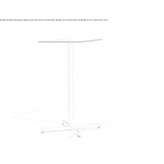 High table with a 4-star base Fornoles