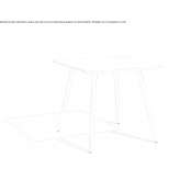 Square garden table Hotamis
