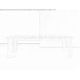 Rectangular wooden garden table Soleto
