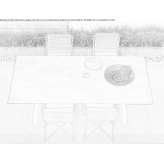 Rectangular garden table made of HPL Palomas