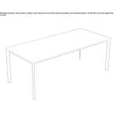Rectangular, stackable aluminum garden table Gostinu
