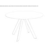 Round garden table Lefkada