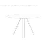 Round table with 4-star base Kehlen