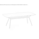 Rectangular garden table Antillo