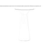 Round high table in technopolymer Dolice