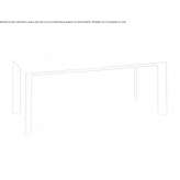 Extendable garden table made of aluminum and HPL Albatana