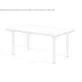 Rectangular steel table and HPL top Magliano
