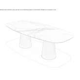 Rectangular ceramic garden table Vaureal