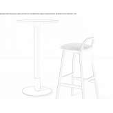 Round wooden high table Zitlala