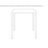 Table made of powder-coated steel, stackable Gutau