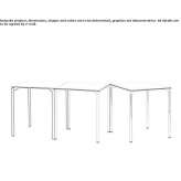 Square table, stackable Ashdown