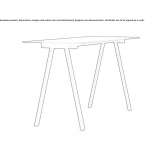 High table made of HPL and structure made of painted steel Kehlen