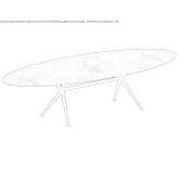 Oval ceramic garden table Beuzet