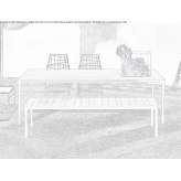 Rectangular ceramic garden table Suffern