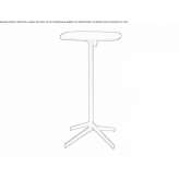 Square high table with a drop-top Liskow