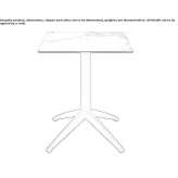 Polypropylene garden table with 4-star base Boituva