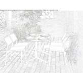Rectangular garden table Sceaux